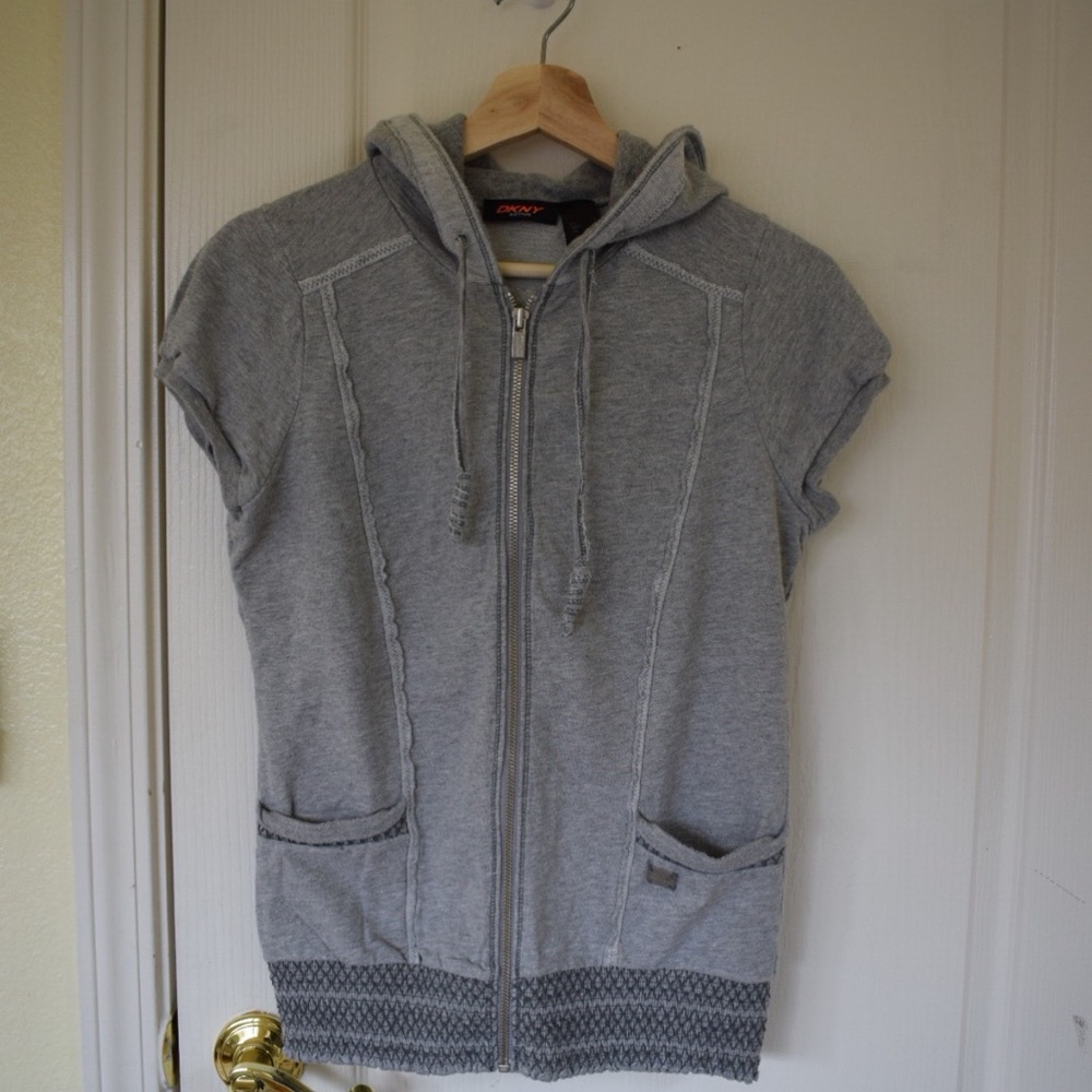 DKNY Active Short Sleeve Full-zip Hoodie